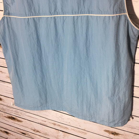 Columbia & Sun Sport Blue and White Stripped Vest - Picture 6 of 7